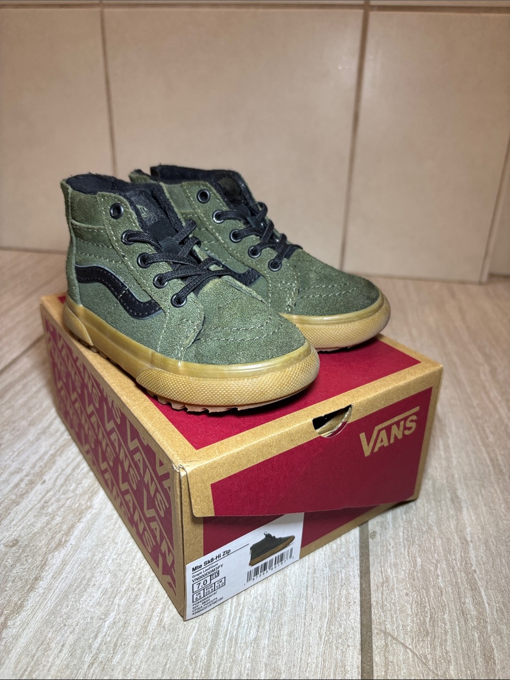 Vans Toddler Sk8-Hi Zip Gum Shoe